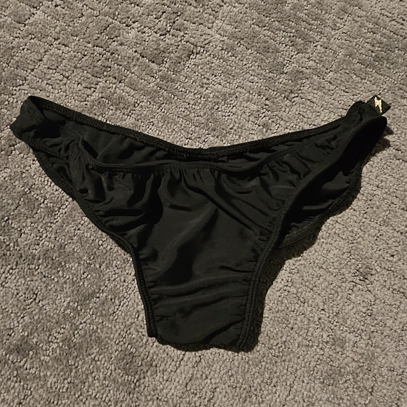 Black Ruched Bikini Bottom - Picture 2 of 3